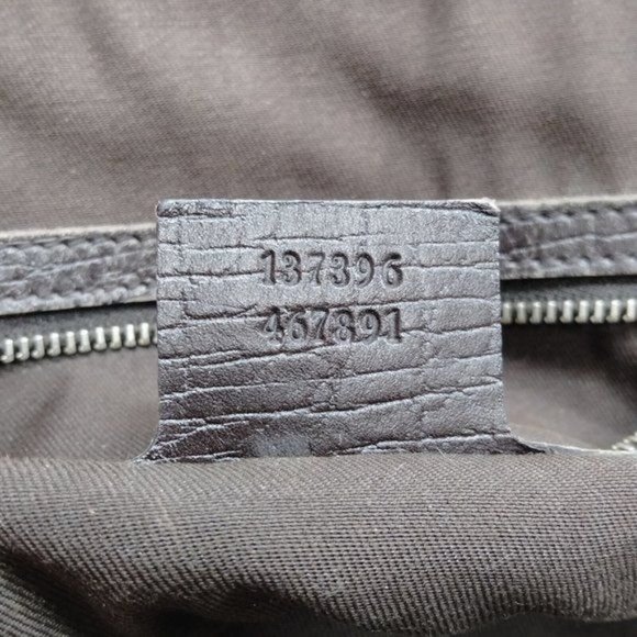 Authentic Gucci Shoulder Bag Brown Canvas Used GG Handbag Vintage - Picture 12 of 13